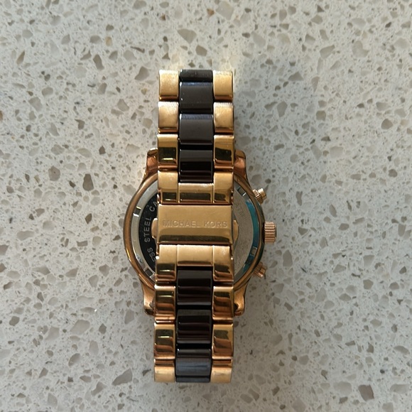 Rose Gold & Brown Michael Kors Watch - Picture 5 of 6